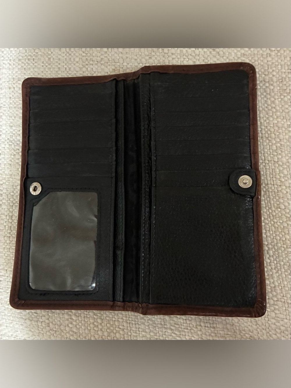 Brighton Vintage EuC Black & Brown Leather Continental Wallet - Picture 8 of 16